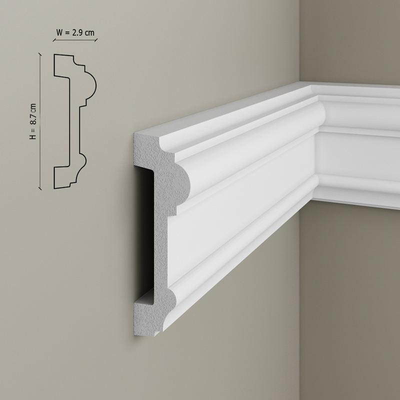 Brau decorativ din polimer rigid B13 - 8.7x2.9x200 cm - imagine 2