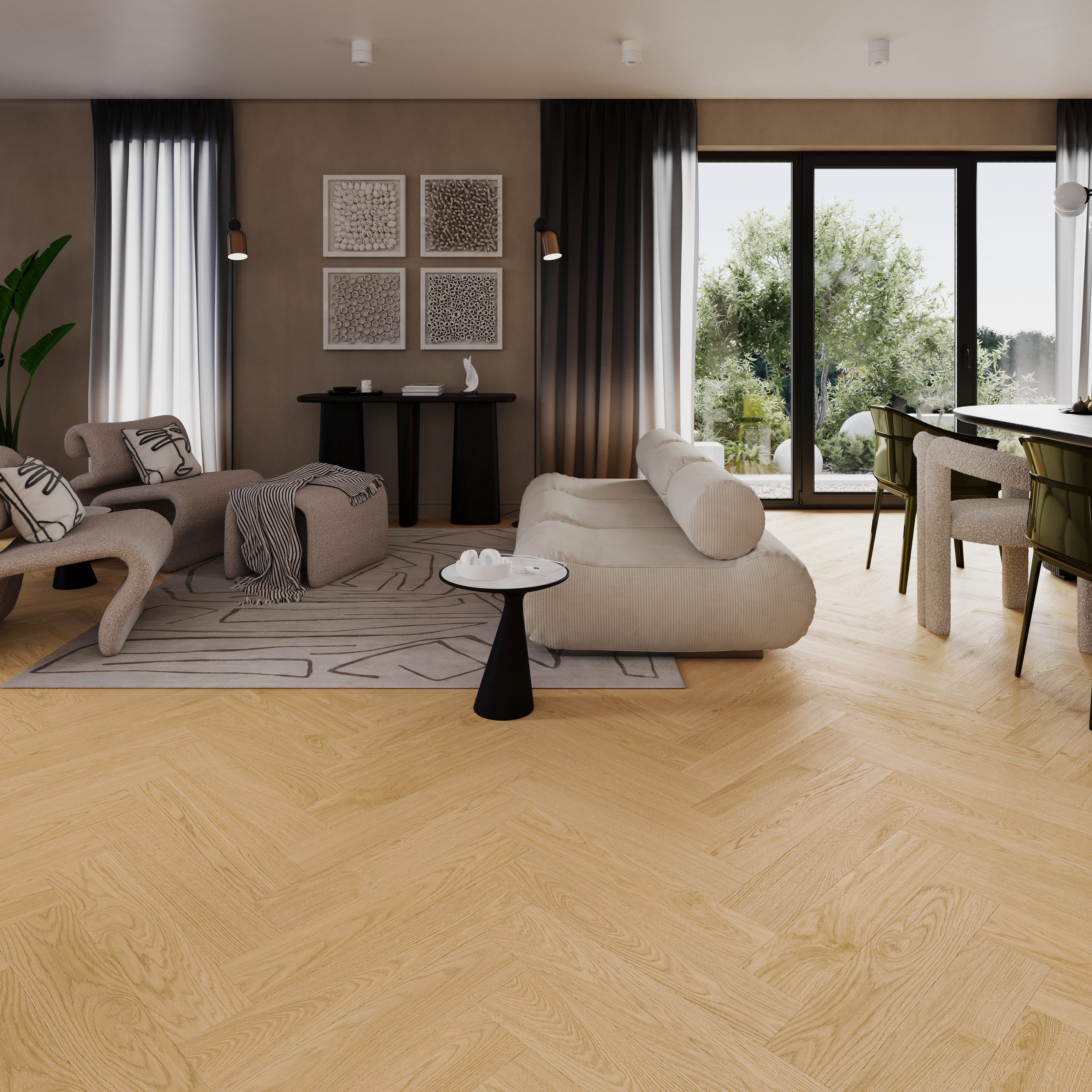 Pardoseala SPC herringbone Stejar Benjamin