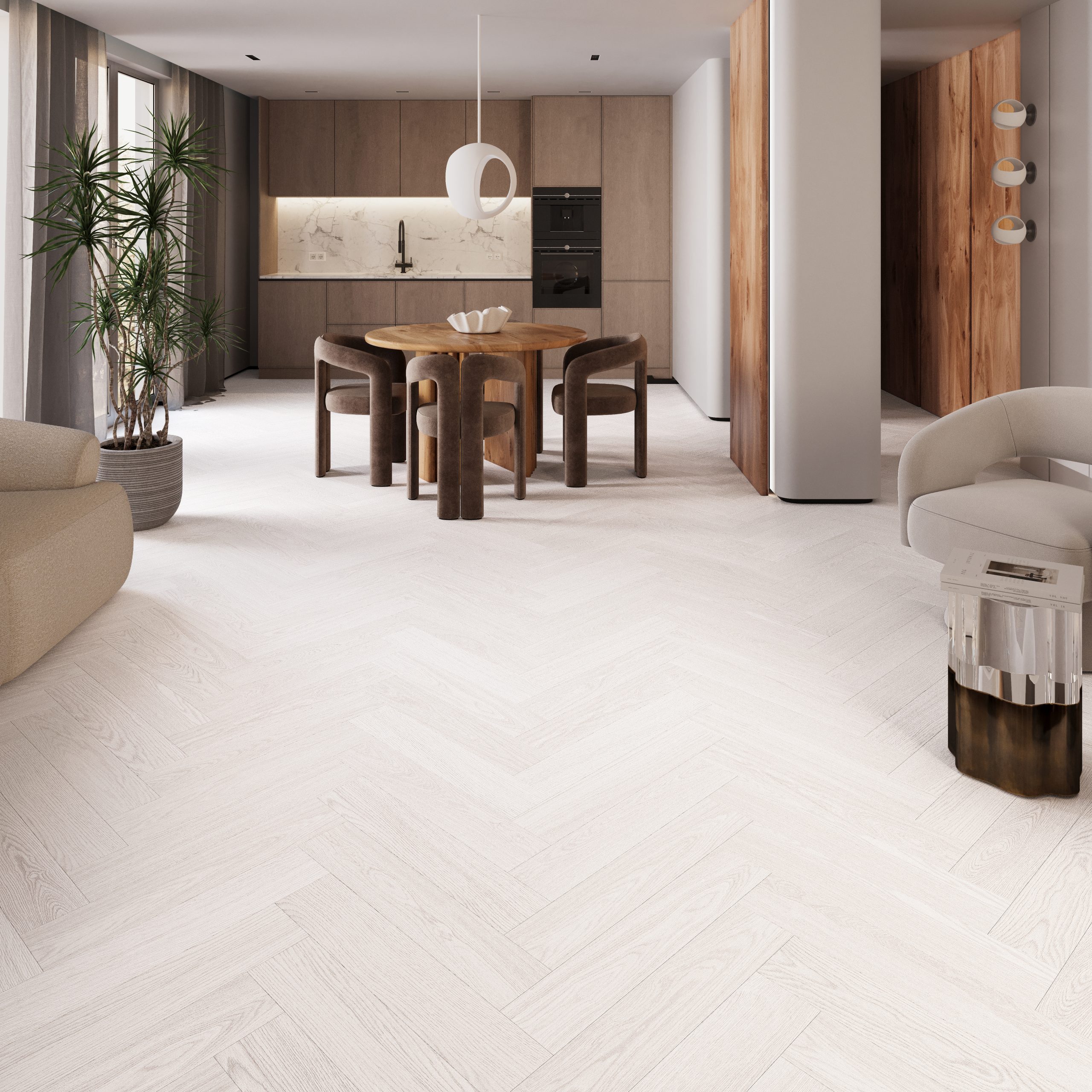 Pardoseala SPC herringbone Stejar Olivia - imagine 2